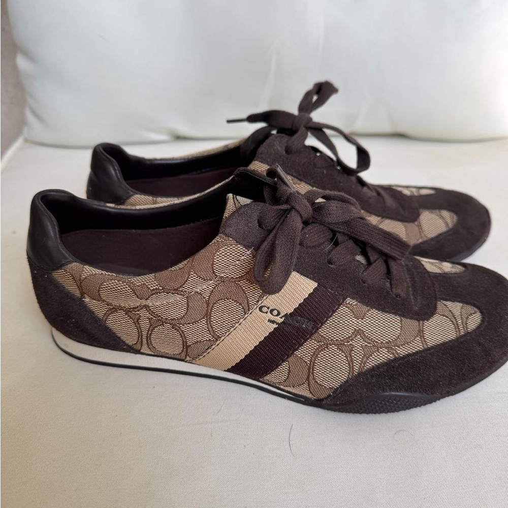 Coach Women's Brown and Tan Sneakers
